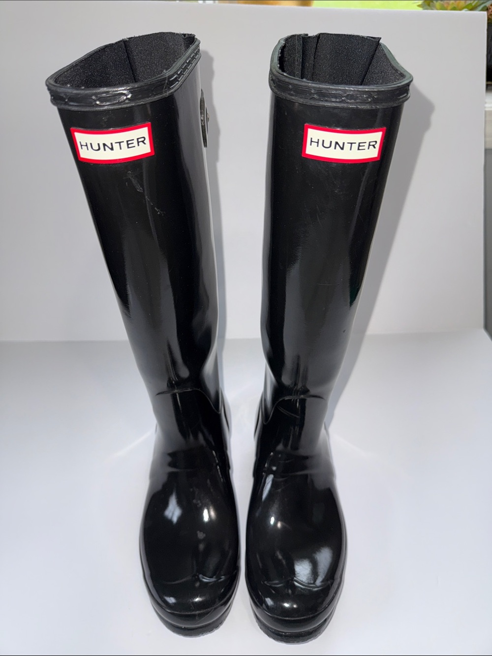Hunter Gloss Black Women's Tall Rain Boots
